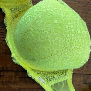 PINK Victoria's Secret Yellow Lace Bra Intimates